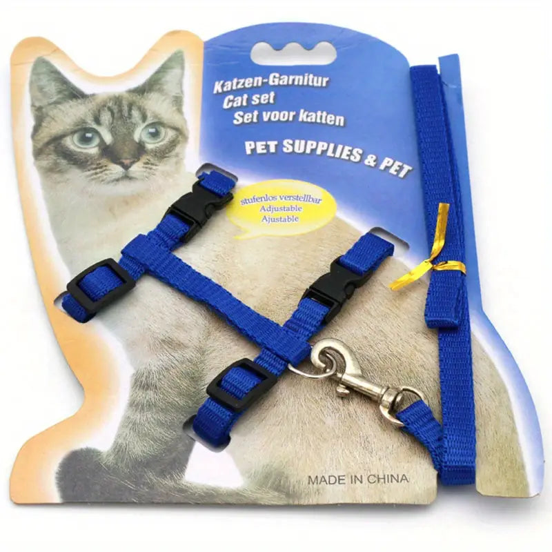 Adjustable Cat Harness & Leash Set