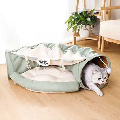 Feline Fun Tunnel - Cat Houses & Condos with Durable, Lightweight, Collapsible Design