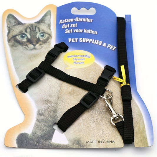 Adjustable Cat Harness & Leash Set