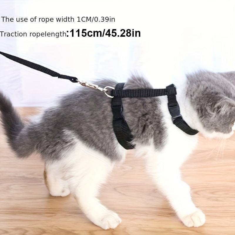 Adjustable Cat Harness & Leash Set
