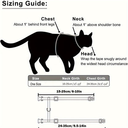Adjustable Cat Harness & Leash Set